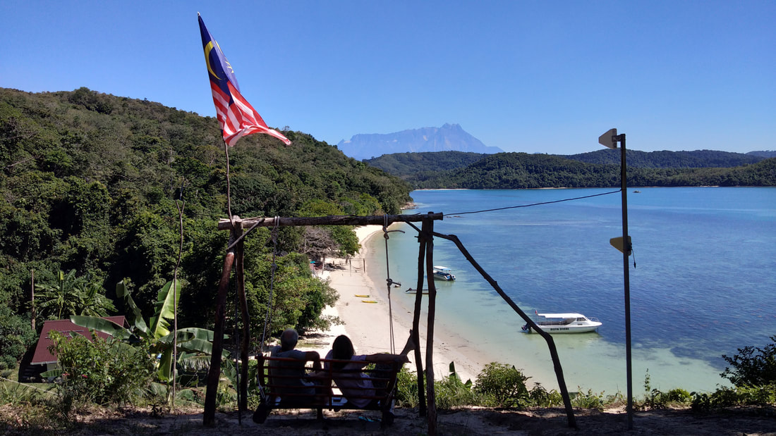 View from Bigfin Beach resort Sabah Borneo